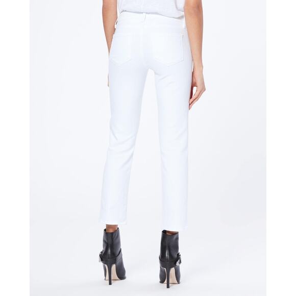 NWOT $189 PAIGE SKYLINE WHITE DENIM ANKLE JEANS 24 - Picture 3 of 14